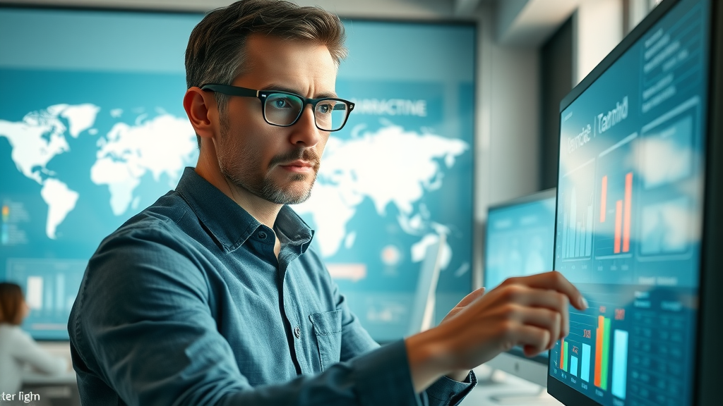 Marketing strategist reviewing digital audience segmentation profiles for choosing the best media channel
