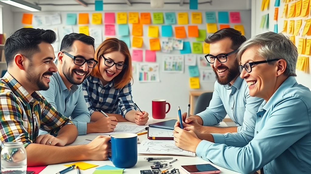 creative team brainstorming content ideas for multiple media channels, media channel marketing