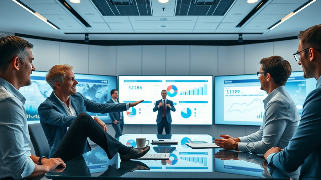 business leadership presenting vision for digital media channels in 2025