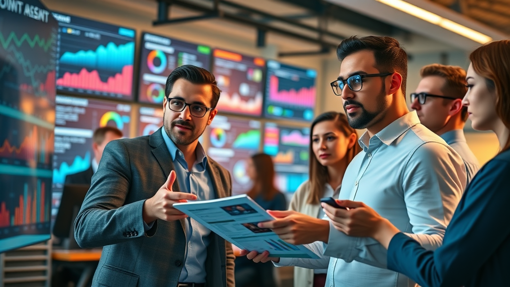 importance of media channels in a dynamic digital marketplace with marketing professionals analyzing ad spend data charts in a modern office