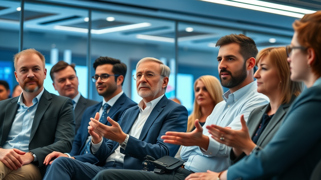 industry experts in panel discussing future of media channels