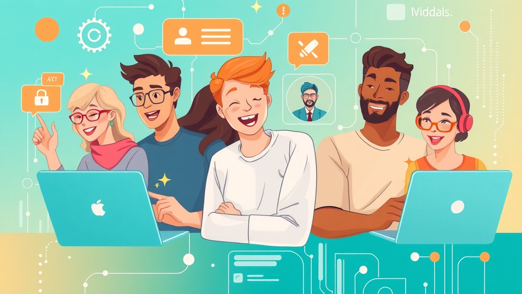 diverse online users delighted by hyper-personalized digital interfaces, illustrating digital experience trend in digital media channels 2025.